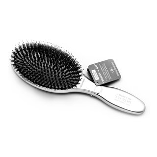 Olivia Garden Ceramic+Ion Supreme Combo Silver kartáč na vlasy s nylonovými a kančími štětinami