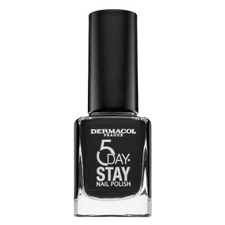 Dermacol 5 Day Stay Nail Polish lak na nehty 55 Black Onyx 11 ml