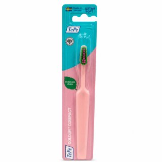 TePe Colour Compact zubní kartáček Extra Soft Toothbrush Light Pink
