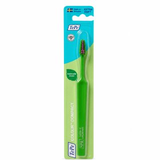 TePe Colour Compact zubní kartáček Extra Soft Toothbrush Green