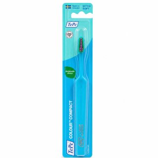 TePe Colour Compact zubní kartáček Extra Soft Toothbrush Turquoise