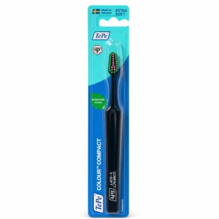 TePe Colour Compact zubní kartáček Extra Soft Toothbrush Dark Blue