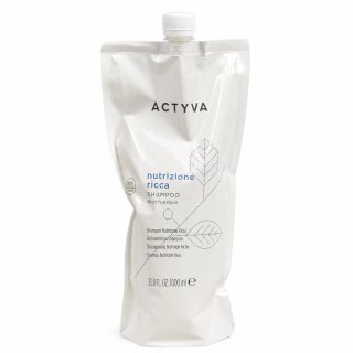 Kemon Actyva Nutrizione Ricca Rich Nutrition Shampoo vyživující šampon pro hrubé vlasy Refill 1000 ml