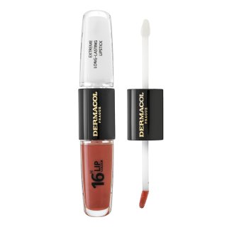 Dermacol 16H Lip Colour Extreme Long-Lasting Lipstick dlouhotrvající dvoufázová barva a lesk na rty No. 23 8 ml