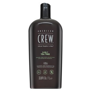 American Crew 3-in-1 Tea Tree šampon, kondicionér a sprchový gel pro každodenní použití 1000 ml