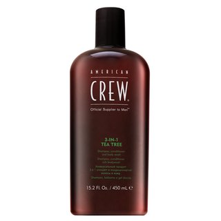 Levně American Crew 3-in-1 Tea Tree šampon, kondicionér a sprchový gel pro každodenní použití 450 ml
