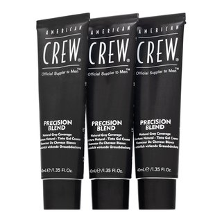 Levně American Crew Precision Blend Natural Gray Coverage barva na vlasy pro muže Light Blond 7-8 3 x 40 ml