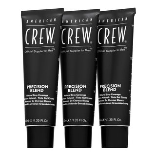 American Crew Precision Blend Natural Gray Coverage barva na vlasy pro muže Medium Ash 5-6 3 x 40 ml