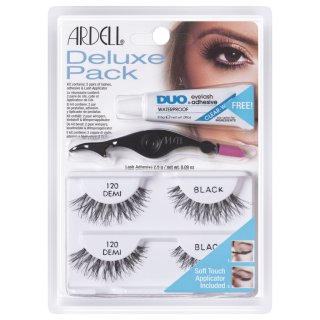 Ardell Deluxe Pack nalepovací řasy - set 120 Demi Black