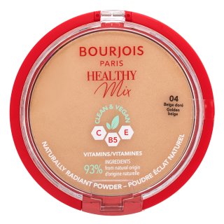 Bourjois Healthy Mix matující pudr pro zářivý vzhled pleti odstín 04 Golden Beige 10 g