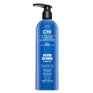 CHI Color Illuminate Silver Blonde Blue Shampoo tónovací šampon pro platinově blond a šedivé vlasy 739 ml