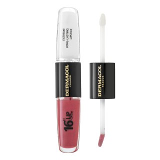 Dermacol 16H Lip Colour Extreme Long-Lasting Lipstick dlouhotrvající dvoufázová barva a lesk na rty No. 12 8 ml