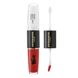 Dermacol 16H Lip Colour Extreme Long-Lasting Lipstick dlouhotrvající dvoufázová barva a lesk na rty No. 20 8 ml