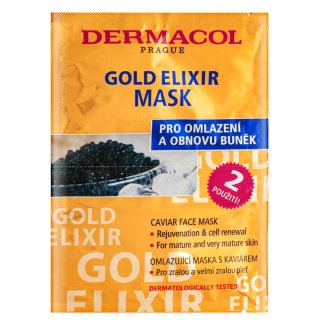 Levně Dermacol Zen Gold Elixir vyživující maska Caviar Face Mask 2 x 8 ml