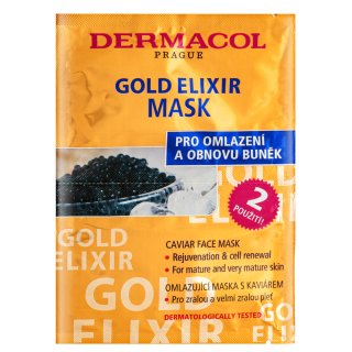 Dermacol Zen Gold Elixir vyživující maska Caviar Face Mask 2 x 8 ml