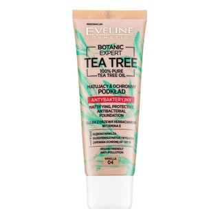 Levně Eveline Botanic Expert Tea Tree Mattifying, Protective Antibacterial Foundation tekutý make-up proti nedokonalostem pleti 04 Vanilla 30 ml