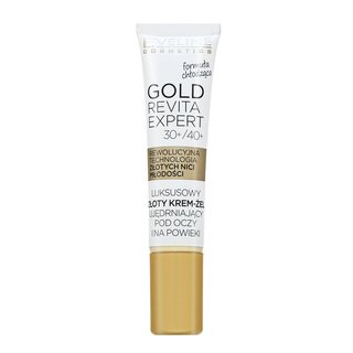 Eveline Gold Lift Expert Luxurious Eye Cream odličovací mléko proti vráskám 15 ml