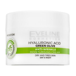 Eveline Hyaluronic Acid Green Olive Anti-Wrinkle Moisturising Cream vyživující krém proti vráskám 50 ml