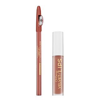 Eveline OH! My Velvet Lips Matt Lip Kit sada na rty pro matný efekt 14 Choco Truffle 4,5 ml