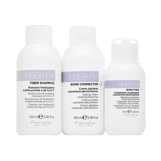 Levně Fanola Fiber Fix Professional Intro Kit sada pro chemicky ošetřené vlasy 70 ml + 100 ml + 100 ml