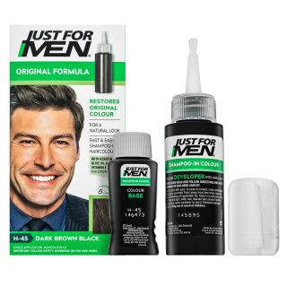 Levně Just For Men Autostop Hair Colour barevný šampon pro muže H45 Dark Brown Black 35 g