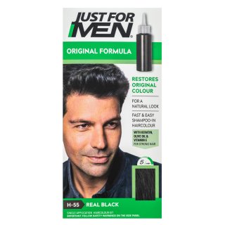 Levně Just For Men Autostop Hair Colour barva na vlasy pro muže H55 Natural Real Black 35 g