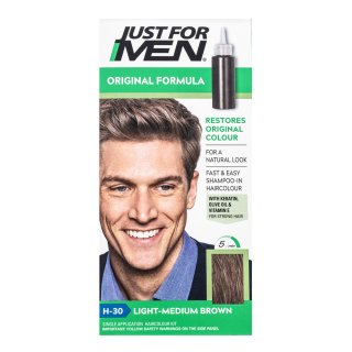 Levně Just For Men Shampoo-in Haircolour barevný šampon pro muže H30 Light Medium Brown 66 ml