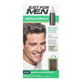 Levně Just For Men Shampoo-in Haircolour barevný šampon pro muže H40 Medium Dark Brown 66 ml