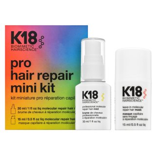 Levně K18 Pro Hair Repair Mini Kit sada pro regeneraci, výživu a ochranu vlasů 30 ml + 15 ml