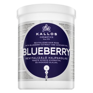 Levně Kallos Blueberry Revitalizing Hair Mask vyživující maska pro suché a poškozené vlasy 1000 ml