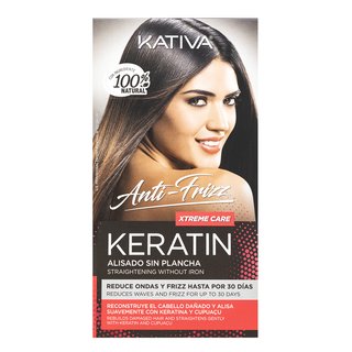 Levně Kativa Anti-Frizz Straightening Without Iron sada s keratinem pro narovnání vlasů bez žehličky na vlasy Xtreme Care 30 ml + 30 ml + 150 ml