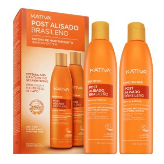 Kativa Post Brazilian Straightening Shampoo + Conditioner sada po narovnání vlasů keratinem 2 x 225 ml