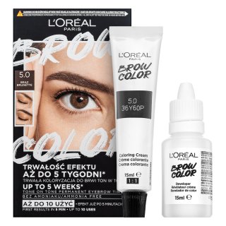 L´Oréal Paris Brow Color Semi-Permanent Eyebrow Tint semi-permanentní barva na obočí 5.0 Brunette