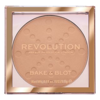 Levně Makeup Revolution Bake & Blot Compact Powder - Beige pudr pro sjednocenou a rozjasněnou pleť 5,5 g