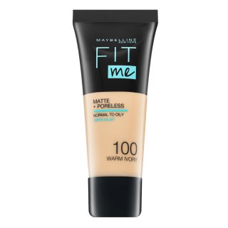Levně Maybelline Fit Me! Foundation Matte + Poreless 100 Warm Ivory tekutý make-up s matujícím účinkem 30 ml