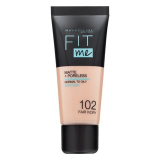 Maybelline Fit Me! Foundation Matte + Poreless tekutý make-up s matujícím účinkem 102 Fair Ivory 30 ml