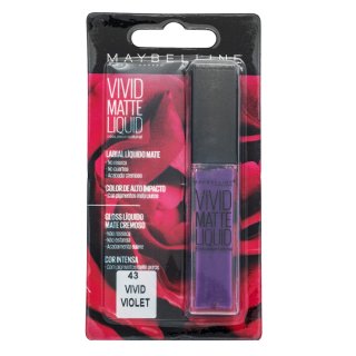 Maybelline Vivid Matte Liquid Lipstick tekutá rtěnka pro matný efekt 43 Vivid Violet