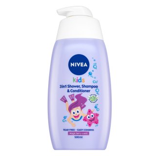 Nivea Kids 3v1 Shower & Shampoo & Conditioner šampon, kondicionér a sprchový gel pro děti Girl 500 ml