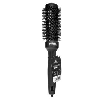 Levně Olivia Garden Expert Blowout Shine Round Brush Black 35 mm kartáč na vlasy