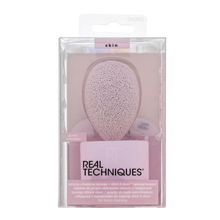 Levně Real Techniques Cleansing Sponge & Sponge Keeper čisticí houbička pro všechny typy pleti