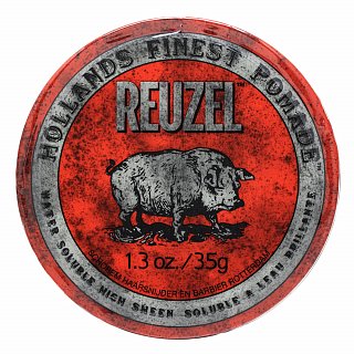 Levně Reuzel Holland's Finest Pomade Red Water Soluble High Sheen pomáda na vlasy pro zářivý lesk 35 g