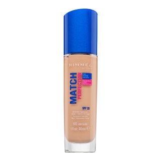 Rimmel London Match Perfection 24HR SPF20 Foundation tekutý make-up pro sjednocenou a rozjasněnou pleť 102 Light Nude 30 ml