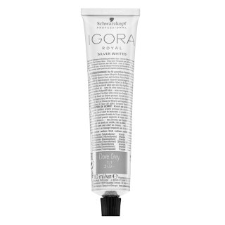 Schwarzkopf Professional Igora Royal SilverWhite Permanent White Refining Color Creme profesionální permanentní barva na vlasy pro platinově blond a š