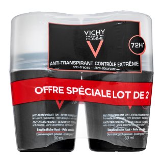 Sada kuličkových deodorantů pro citlivou pokožku Homme 72H (Deodorant Anti-Transpirant) 2 x 50 ml