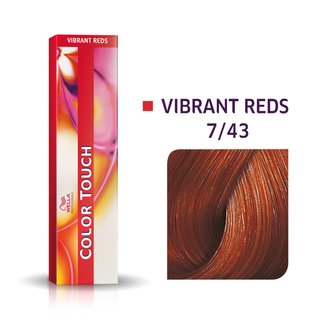 Levně Wella Professionals Color Touch Vibrant Reds profesionální demi-permanentní barva na vlasy s multi-dimenzionálním efektem 7/43 60 ml