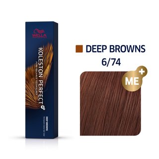 Wella Professionals Koleston Perfect Me+ Deep Browns profesionální permanentní barva na vlasy 6/74 60 ml