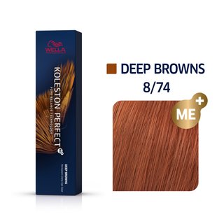 Wella Professionals Koleston Perfect Me+ Deep Browns profesionální permanentní barva na vlasy 8/74 60 ml