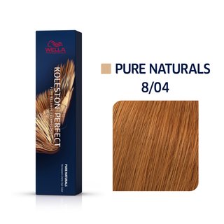 Levně Wella Professionals Koleston Perfect Me Pure Naturals profesionální permanentní barva na vlasy 8/04 60 ml
