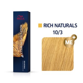 Levně Wella Professionals Koleston Perfect Me+ Rich Naturals profesionální permanentní barva na vlasy 10/3 60 ml
