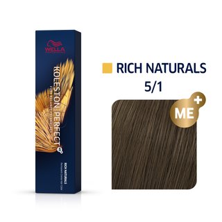 Levně Wella Professionals Koleston Perfect Me+ Rich Naturals profesionální permanentní barva na vlasy 5/1 60 ml